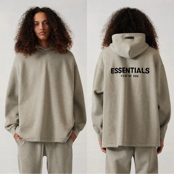 NWT Sz Medium Essentials Fear Of God Dark Oatmeal Relaxed Hoodie